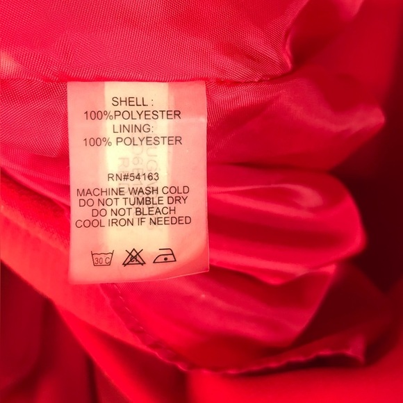 CALVIN KLEIN Halter Neck Size 4 Red Crepe Floor Length Maxi Gown Prom Dress - Picture 11 of 16